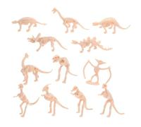 Warmhm 12pcs Dinosaur Bone Model for Plastic Skeleton Figures for Sandbox Digging Educational Archaeological Enhancing Motor Skills and Party Decoration