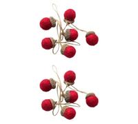 Warmhm 12PCS Felt Pine Cones Christmas Tree Hanging Wool Acorns Christmas Tree Ornaments Stocking Stuffer Pine Cones Mini Felt Balls for DIY Crafts Xmas Winter Holiday Party Decors