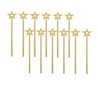 Warmhm 12pcs Glitter Star Fairy Wands for Multipack Princess Dress Up Props Angel Stick for Birthday Party Wedding Halloween Christmas Indoor Outdoor Play Accessories