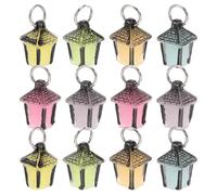 Warmhm 12pcs Luminous Miniature Lantern Ornaments Glow in the Dark Resin Lantern Charms Diy Crafts Layout Scene Decor Small Decorative Accessories for Dollhouse Photography Props and Home Display