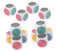 Warmhm 12pcs Mixed Colours Acrylic Dices Dice Game Props for Boys and Girls School