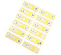 Warmhm 12pcs Plastic Prepared Microscope Slides Botanical Specimens for Students Safe Plastic Material No Sharp Edges Educational Biology Science Tool for Home School and Classroom Use