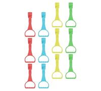 Warmhm 12pcs Pull Up Rings for Walking Aid and Fitness Crib Hanging Rings in Blue Red Yellow Green Muscle Development and Coordination Training Tools for Early Standing Support and