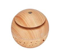 Warmhm 130 Ml Desktop Humidifier Air Diffuser for Car Creative round Ball Shape Hollowed Patterns Large Capacity USB Aroma Diffuser with LED Light for Office and Reading Room