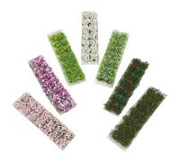 Warmhm 14Pcs 8Mm Miniature Resin Plants Micro Landscape Flower Clusters, Realistic Dollhouse Mini Artificial Flowers for Gardening, Model Train Vegetation, Indoor Dollhouse Décor