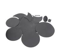 Warmhm 14Pcs Black Drum Silencing Pads Set for Cymbals and Drums, Easy to Install with Adjustable Size and Sand Belt Pad for Quiet Practice