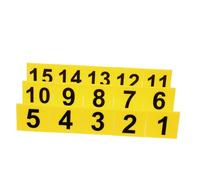 Warmhm 15pcs Double-Sided Acrylic Markers Yellow Background Black Numbers Table Signs for Restaurants Cafes Bars and Themed Events Easy-Read Floor Markers for Efficient Table Management