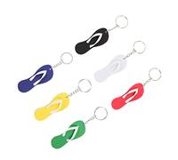 Warmhm 15pcs Hawaii Slipper Keychains Colorful Key Hanging Adornments Decorative Key Pendants for Bags and Home Decor Unique Creative Design Party Favors Random Color