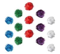 Warmhm 15pcs Sparkle Ball Cat Interactive, 5cm Kitten Teasing Play Ball | Attention Grabbing, Curiosity Sparking, Interaction Focused, for Cats Random Color