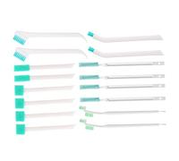 Warmhm 16pcs Bottle Cleaning Brush Set with Small Cup and Crevice Brushes, Multi-Function Scrub Tools for Narrow Spaces, Suitable for Bottles and Cups, Random Green