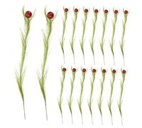 Warmhm 16pcs Dried Pampas Grass Decor for Vase and Wall Artificial Faux Pampas Grass Stems with Natural Coloring Boho Farmhouse Centerpieces for Christmas Thanksgiving Fall Office Bedroom