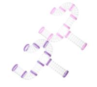 Warmhm 16pcs Expandable Hamster Tunnel Kit Transparent Cage Accessories for Pets Easy to Clean Install Pipes for Adventure Play and Cage Expansion