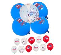 Warmhm 16Pcs July Celebration Balloons Independence Day Latex Balloons Decor with Ribbon for Party Decoration and Unforgettable Memories