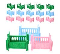 Warmhm 18pcs Dollhouse Furniture Set Miniature Cradle Accessories for Role Play Realistic Doll Bed Design for Creative Bedroom Decoration Compatible with Various Dollhouses