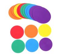 Warmhm 18pcs Non-skid round Soccer Disc Cones for Training, 4 Inch Flat Plastic Markers with High Visibility and Impact Absorbing Features, Suitable for Soccer Practice and Classroom Use