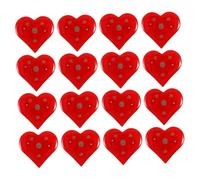 Warmhm 18pcs Valentine's Day Red Heart Brooch Pins Luminous Novelty Lapel Pins for Women Romantic Decorations for Outdoor Events and Costume Accessories