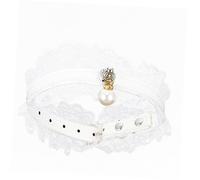 Warmhm 1Pc Adorable Pet Wedding Collar for Cats and Dogs Adjustable Lace Necklace with Bell Accessory for Parties and Special Occasions Safe and Comfortable Design