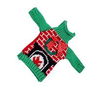 Warmhm 1Pc Creative Knitted Christmas Wine Bottle Cover Decorative Festive Sleeve for Wine and Cider Bottles Present Bag for Holiday Celebrations and Festive Dinner Decor