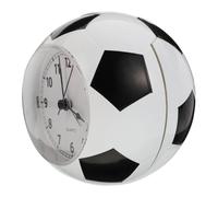 Warmhm 1pc Football Shape Silent Alarm Clock Plastic Mute Desk Clock with Creative Design for Home Decoration for Students and Friends