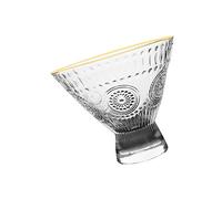 Warmhm 1PC Glass Fruit Juice Cup Multi Purpose Smoothie Beverage Glass Stylish Dessert Serving Cup for Milk Juice Yogurt for Home Office