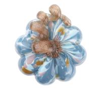 Warmhm 1pc Glass Pumpkin Ornament Fall Pumpkins Shape Thanksgiving Pumpkin Halloween Talking Autumn Pumpkin Decoration Decorative Indoor Decoration Halloween Pumpkin Miniature Small Blue