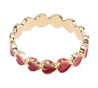 Warmhm 1Pc Love Heart Shaped Ring Chic Decorative Finger Ring for Women Festival Jewelry for Lovers Premium Alloy Stylish Design for Parties and Everyday Wear