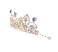 Warmhm 1Pc Luxurious Baroque Bridal Crown Tiara for Wedding Dress Elegant Hair Accessory for Brides Head Decor for Wedding Ceremony and Special Occasions