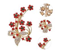 Warmhm 1Pc Plum Blossom Shape Brooch Pin for Women Chic Decorative Breast Pin for Coats Dresses and Bags Elegant Floral Accessories for Parties and Everyday Wear