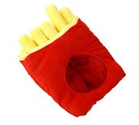 Warmhm 1pc Plush French Fries Party Hat Accessory for Festivals Carnival Masquerade and Dance Performances Comfortable Material Vivid Design