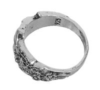 Warmhm 1Pc Retro Silver Decorative Finger Ring with Mushroom Leaf and Star Elements Versatile Creative Ring for Men Unique Fashion Accessory for Friends