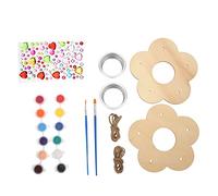 Warmhm 1Set DIY Bird Feeder Craft Kit for Blank Wood Hummingbird Feeder for Outdoor Painting Decor Project to Enhance Creativity Hand Eye Coordination
