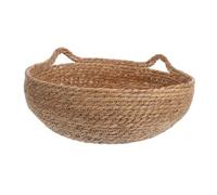 Warmhm 1Set Round Weave Cat Nest Handmade Seagrass for Indoor Cats Small Dogs Cozy All Season Sleeping Basket Space Saving Design Comfortable Multi Functional Pet House