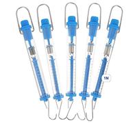 Warmhm 1set Tubular Spring Balance Scales with Hooks Transparent Hanging Spring Scales for Physics Experiments High Precision Force Measurement Tool to Range 5pcs