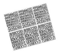 Warmhm 2-Inch Alphabet Number Stickers Set, 6 Sheets Black Uppercase, Lowercase Numeric Decals for ’ Room, Classroom Playroom Wall Decor, DIY Mailbox and Object Surface Adhesive Letters