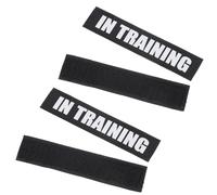 Warmhm 2 Pairs Reflective Dog Harness Sticker with Removable Service Dog Patch, Lightweight Pu Material for Pets, for Photo Taking and Party Use, Black Colour