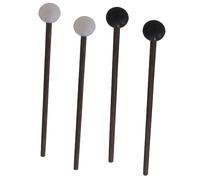 Warmhm 2 Pairs Tongue Drum Sticks Ethereal Drum Mallets with Universal Percussion Drumsticks for Musical Instrument Performance and Practice in White and Black
