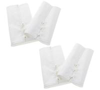 Warmhm 2 Pairs White Detachable Fake Sleeve for Women, Lace Wrist Cuff Trim Accessory Set for Professional Suits and Formal Outfits