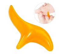 Warmhm 2 Pcs Thai Reflexology Foot Massage Sticks for Soles and Legs, Sturdy Resin Acupressure Tools, Yellow and Amber, Suitable for Foot and Leg Relaxation Therapy