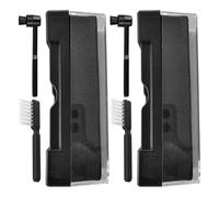 Warmhm 2 Sets Black Vinyl Record Cleaning Brush Kit with Stylus and Needle Brushes, Anti-Static Turntable Care Tools for Vinyl Dust Removal and Record Maintenance at Home and Parties
