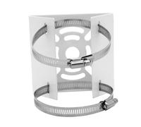 Warmhm 2 Sets Security Camera Pole Mount Adapter Loop Bracket 100mm Rings, CCTV and PTZ Dome Bracket Suitable for Outdoor Pole Mounting