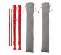 Warmhm 2 Sets Soprano Recorder for Students, 8-hole German Fingering Vertical Flute Made of Sturdy Abs with Cleaning Rod and Fabric Pouch, Easy Play and Comfortable for Small Hands,