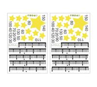 Warmhm 2 Sheets of Self-Adhesive PVC Star Height Stickers for Kids, Children Wall Decals Fine Picture Quality to Facilitate Measurement Records, to Decorate Your Room Or Kindergartens