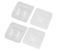 Warmhm 20 Sets Self Adhesive Double Sided Wall Hooks for Hanging Transparent Invisible Hooks for Organizing Remote Controls Routers and More No Drilling Required