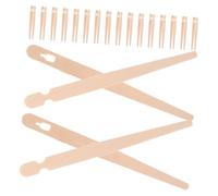 Warmhm 200 Pairs Wooden Food Tongs Flat Chopstick Helpers for Beginners Disposable Wooden Tweezers for Bread Sushi Pastries Learning Clips Natural