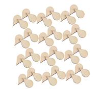 Warmhm 200pcs Natural Teardrop Wood Pieces DIY Crafting Blanks for Painting Jewelry Making Rustic Wooden Embellishments for Handmade Decor