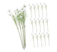 Warmhm 20pcs Artificial White Daisy Flowers Bouquet Lifelike Silk Chamomile Stems Spring Floral Decor for Wedding Centerpieces Low Maintenance Faux Wildflower Arrangement for Home and