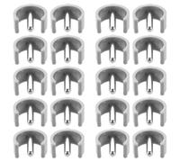 Warmhm 20pcs C-Shape Clamp Pins for 25/28mm Tube Walker Accessories, Grey Cane Buckle Clips Replacement Parts for Walking Sticks and Crutches, Universal Mobility Aid Components