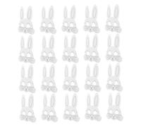 Warmhm 20pcs DIY Unpainted Paper Rabbit Masks for Lightweight Reusable Craft Material Easy to Decorate for Easter Party Favors Educational Art Projects Enhances Creativity and Hand Eye