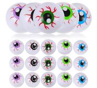 Warmhm 20pcs Halloween Eyeballs Plastic Halloween Eyeballs Spooky Scary Horror Creepy Fake Eye Balls Props for Party Favors Decors