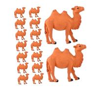 Warmhm 20pcs Hand Painted PVC Camel Figurines Miniature Desert Animal Models Friendly Ornaments for Micro Landscape Dollhouse Desk Cake Toppers Home Decor Collection